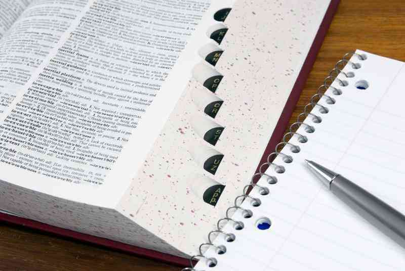 La escritura de los Objetivos de las Lecciones de Vocabulario