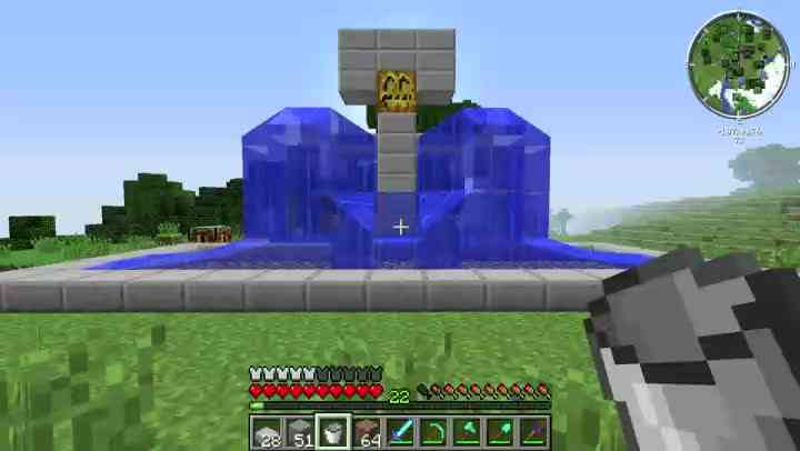 Cómo Hacer Una Fuente De Agua En Minecraft 1997