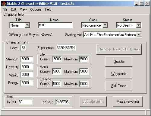Diablo 2 Hero Editor