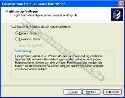 Patitionieren Patitionieren