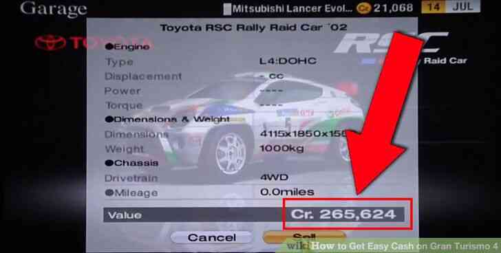 Imagen titulada Fácil de Obtener Dinero en Gran Turismo 4 Paso 5Bullet1