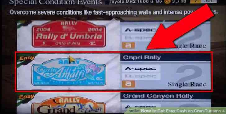 Imagen titulada Fácil de Obtener Dinero en Gran Turismo 4 Paso 3