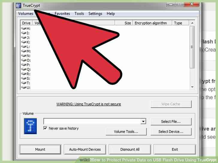 Imagen titulada Proteger los Datos Privados en la Unidad de memoria Flash USB Uso de TrueCrypt Paso 3