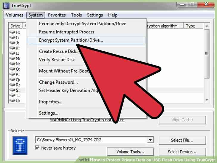 Imagen titulada Proteger los Datos Privados en la Unidad de memoria Flash USB Uso de TrueCrypt Paso 4