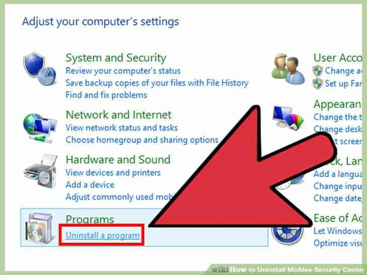 Imagen titulada Desinstalar McAfee Security Center Paso 2