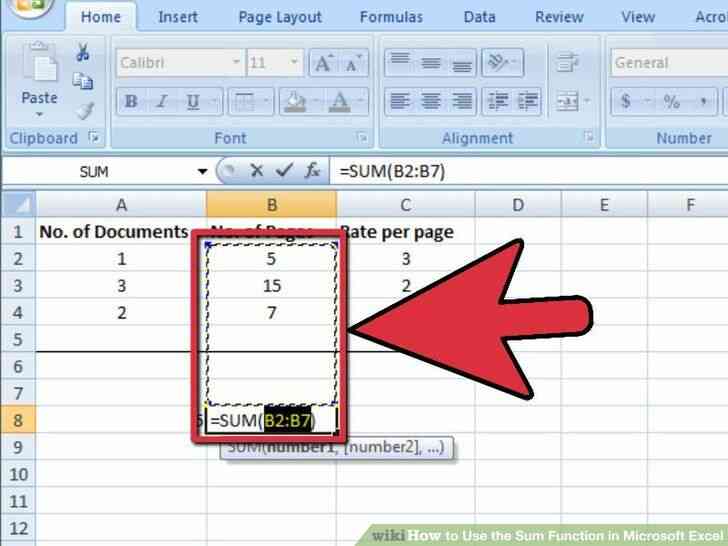 Cómo Utilizar la Función Suma en Microsoft Excel