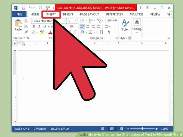 Imagen titulada Cambiar la Orientación del Texto en Microsoft Word Paso 1