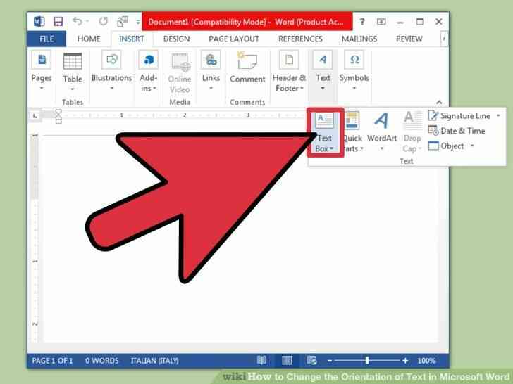 Imagen titulada Cambiar la Orientación del Texto en Microsoft Word Paso 2