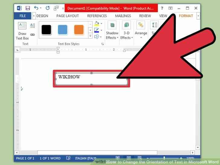 Imagen titulada Cambiar la Orientación del Texto en Microsoft Word Paso 4