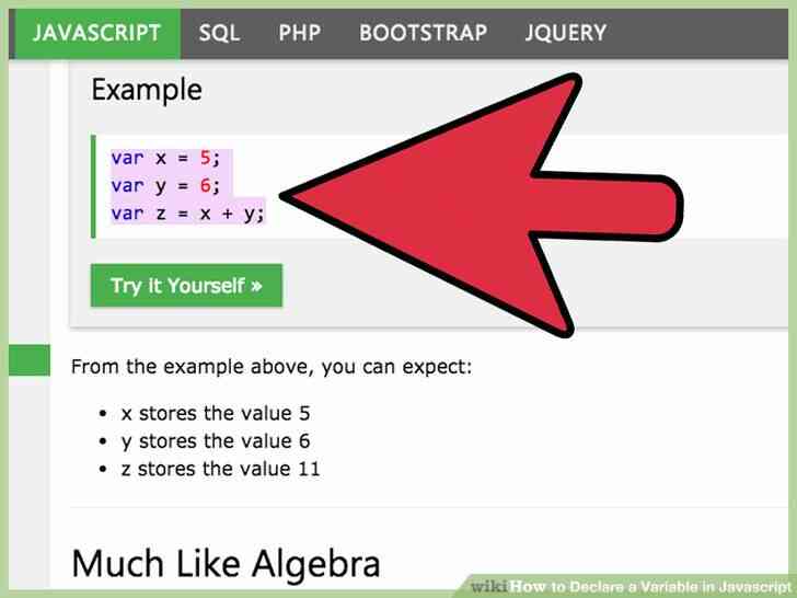 Cómo Declarar una Variable en Javascript