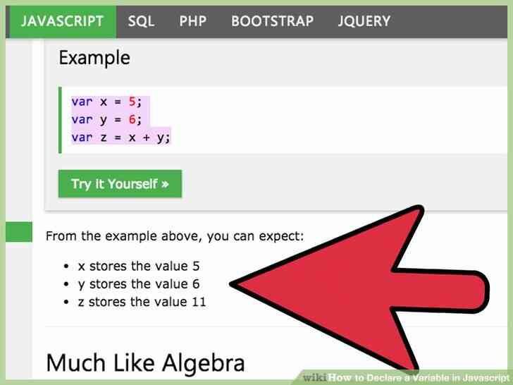 Imagen titulada Declarar una Variable en Javascript Paso 13