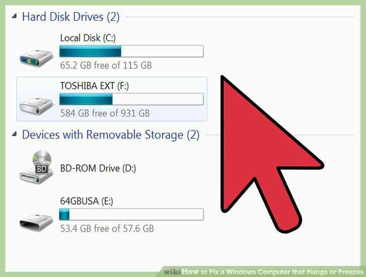 Imagen titulada Revisión en un Equipo Windows que se bloquea o se Bloquea el Paso 1