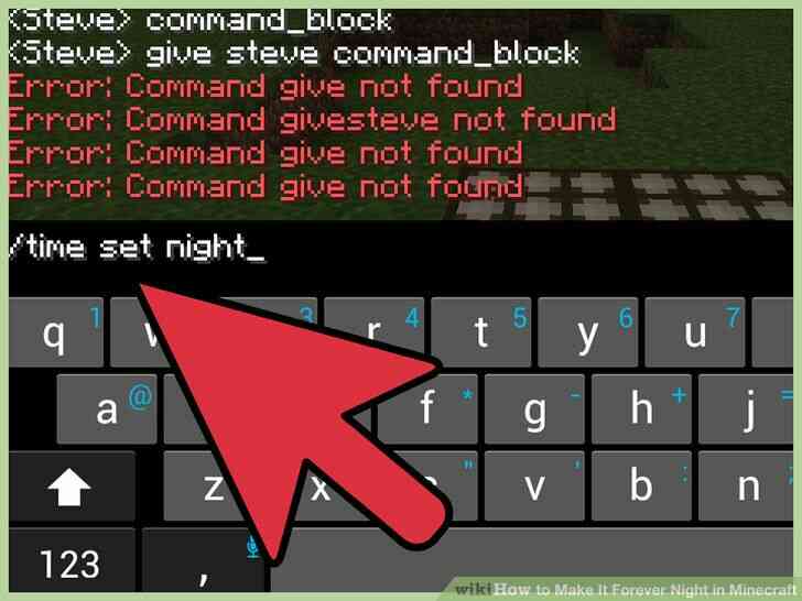 Cómo Hacer para Siempre la Noche en Minecraft