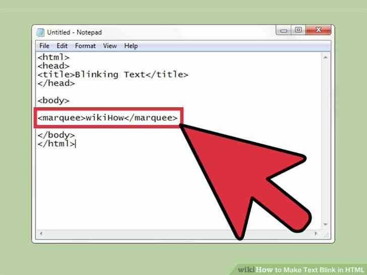 Imagen titulada Hacer que el Texto Parpadee en HTML Paso 2