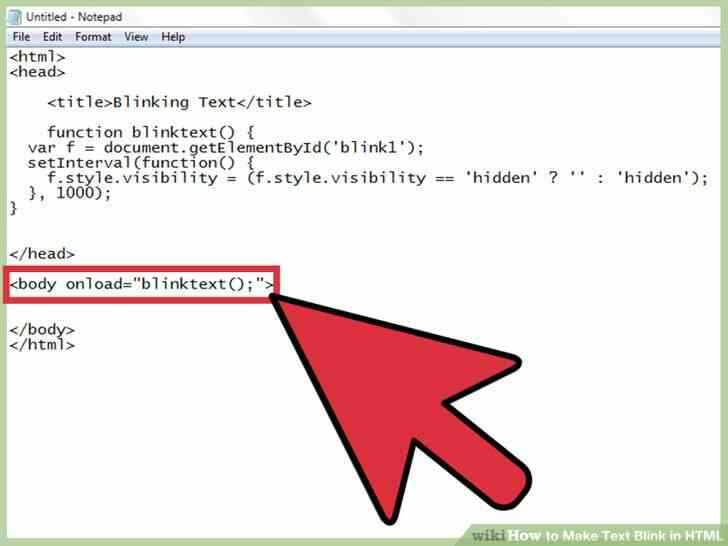 Imagen titulada Hacer que el Texto Parpadee en HTML Paso 8