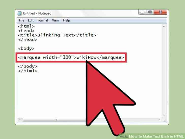 Imagen titulada Hacer que el Texto Parpadee en HTML Paso 3