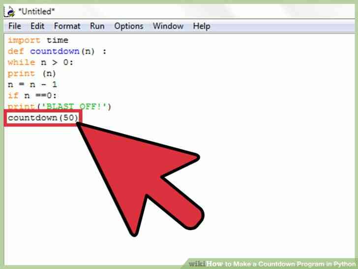 Imagen titulada Hacer una cuenta Regresiva Programa en Python Paso 7