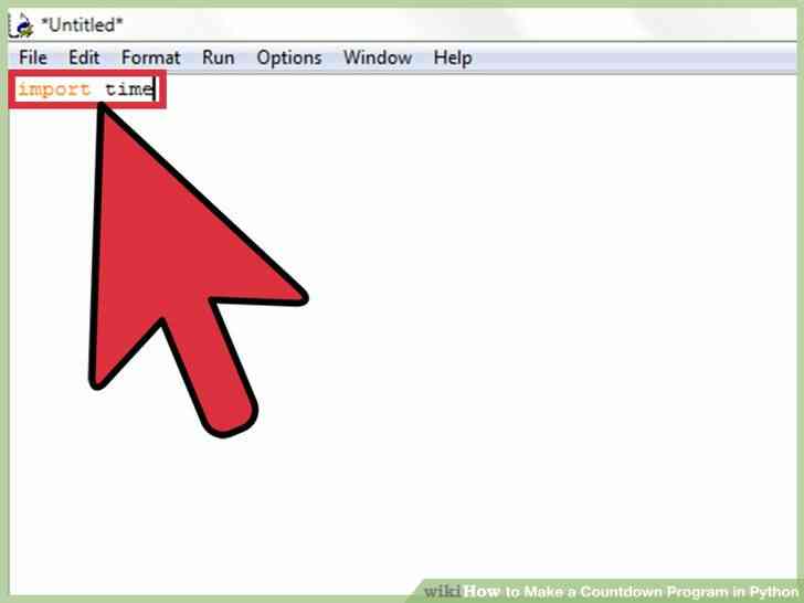 Imagen titulada Hacer una cuenta Regresiva Programa en Python Paso 3