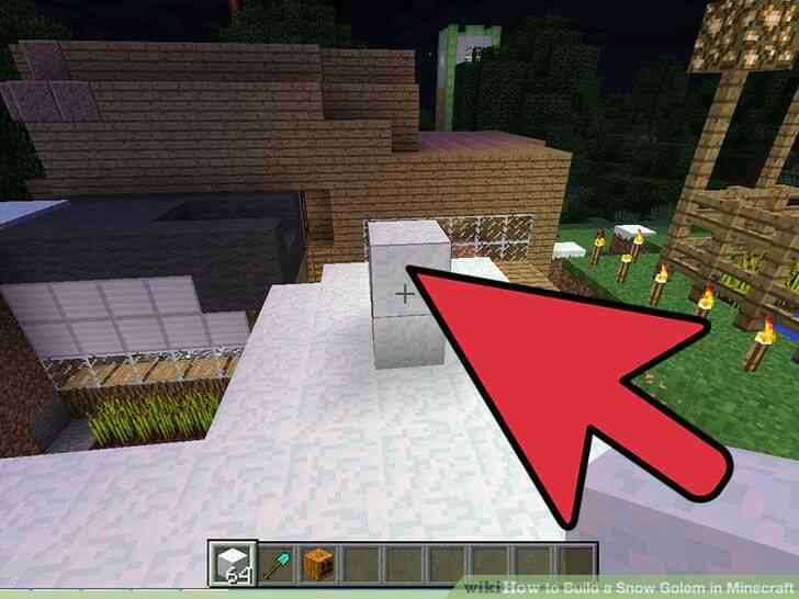 Imagen titulada Construir un Golem de Nieve en Minecraft Paso 6