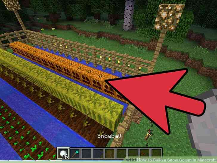 Imagen titulada Construir un Golem de Nieve en Minecraft Paso 4