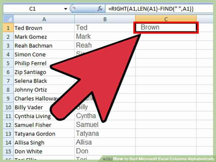 Imagen titulada Tipo Microsoft Excel las Columnas por orden alfabético Paso 10