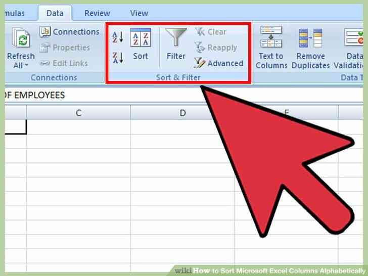 Imagen titulada Tipo Microsoft Excel las Columnas por orden alfabético Paso 4