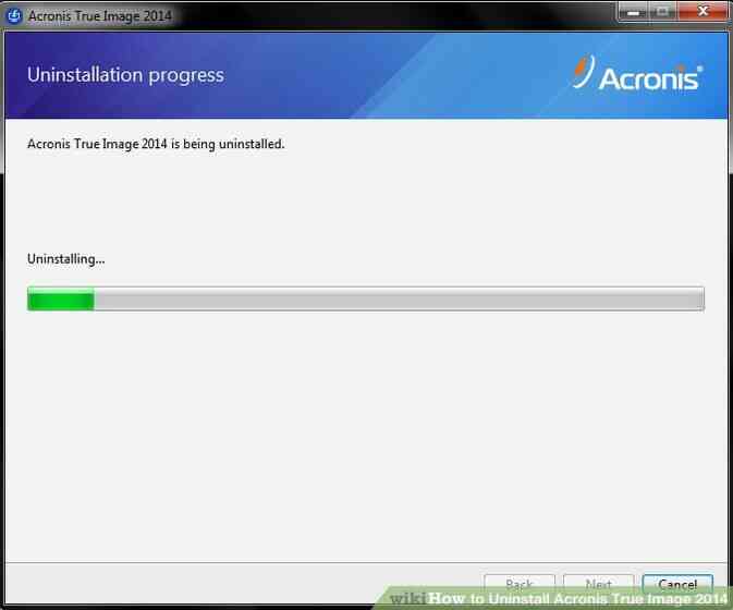 how to uninstall acronis true image 2014