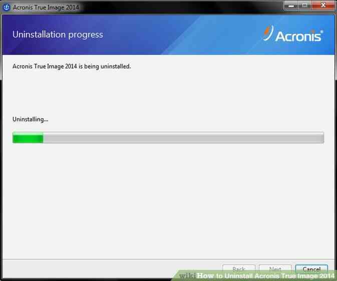 windows 7 uninstall acronis true image