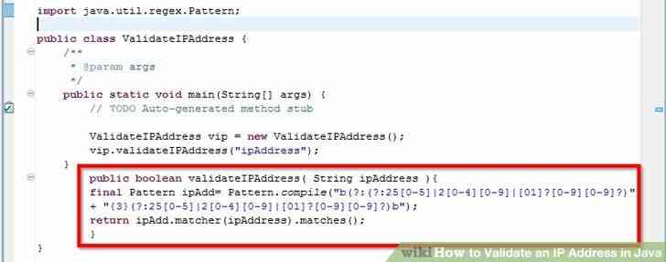 Imagen titulada Validar una Dirección IP en Java Paso 1