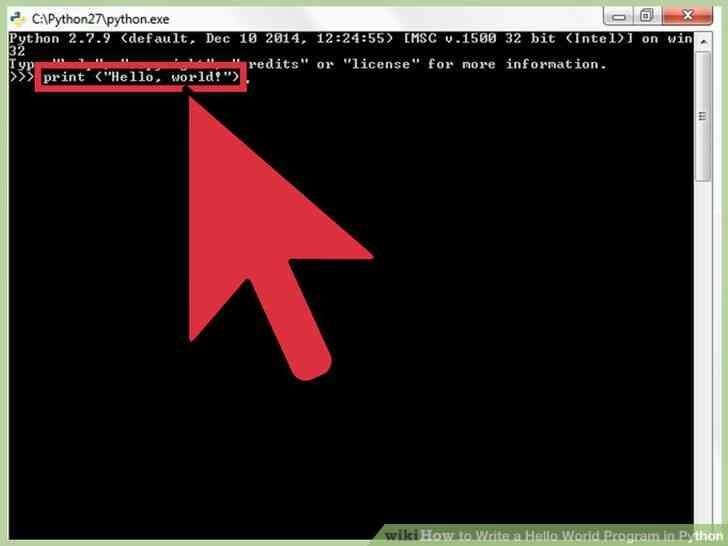 Imagen titulada Escribir un Programa Hola Mundo en Python Paso 6