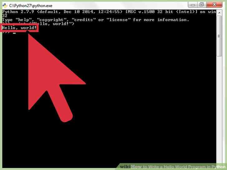 Imagen titulada Escribir un Programa Hola Mundo en Python Paso 7