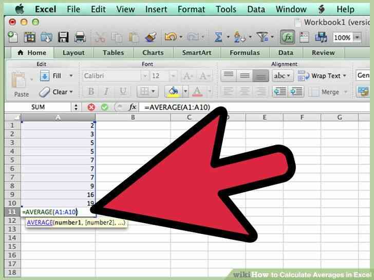 Imagen titulada Calcular Promedios en Excel Paso 2