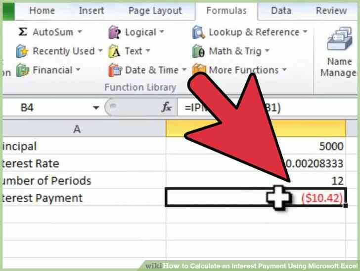 Imagen titulada Calcular un Pago de Intereses Utilizando Microsoft Excel Paso 7