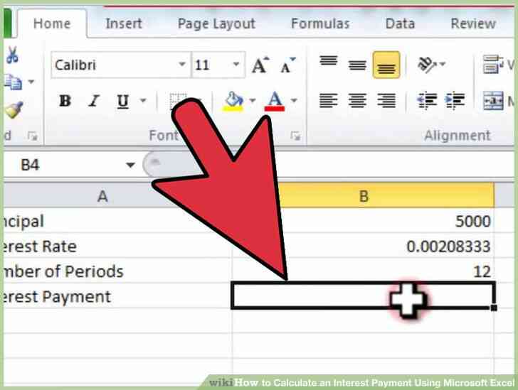 Imagen titulada Calcular un Pago de Intereses Utilizando Microsoft Excel Paso 3