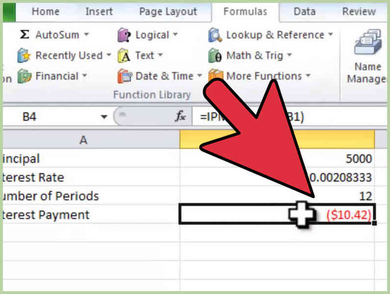 Cómo Calcular un Pago de Intereses Utilizando Microsoft Excel