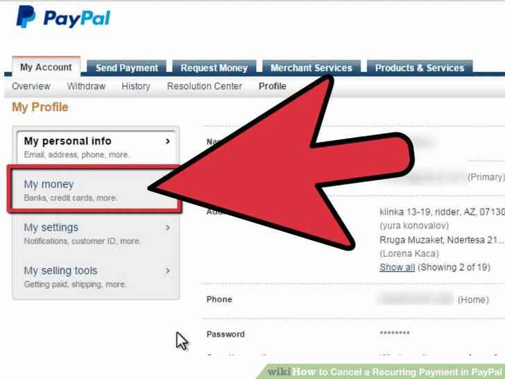Imagen titulada Cancelar un Pago Recurrente en PayPal Paso 3