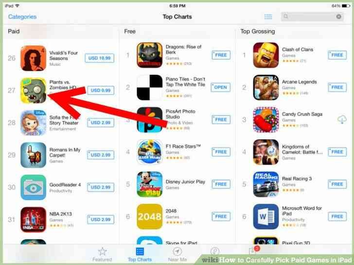 Imagen titulada Cuidadosamente Elegir los Juegos de Pago en el iPad Paso 3