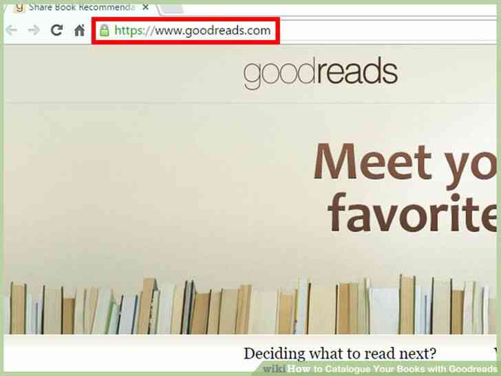 Image titulado Catálogo de Sus Libros con Goodreads Paso 1