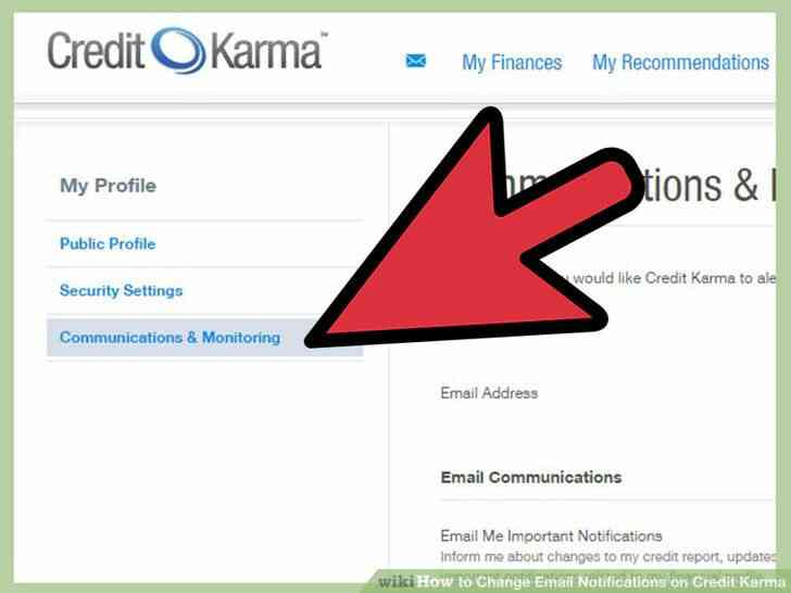 Imagen titulada Cambiar las Notificaciones de Correo electrónico en el Crédito Karma Paso 3