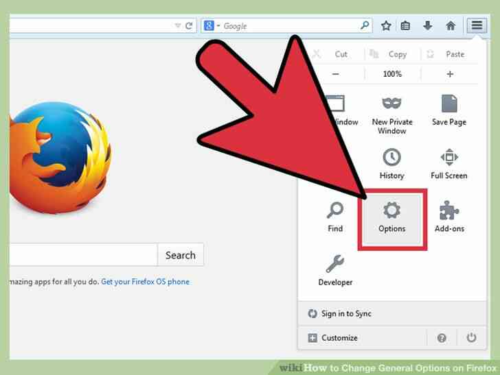 Imagen titulada Cambiar las Opciones Generales en Firefox Paso 3