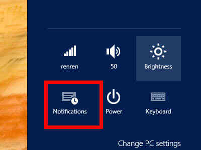 Cómo Cambiar la Configuración de Notificación en Windows 8