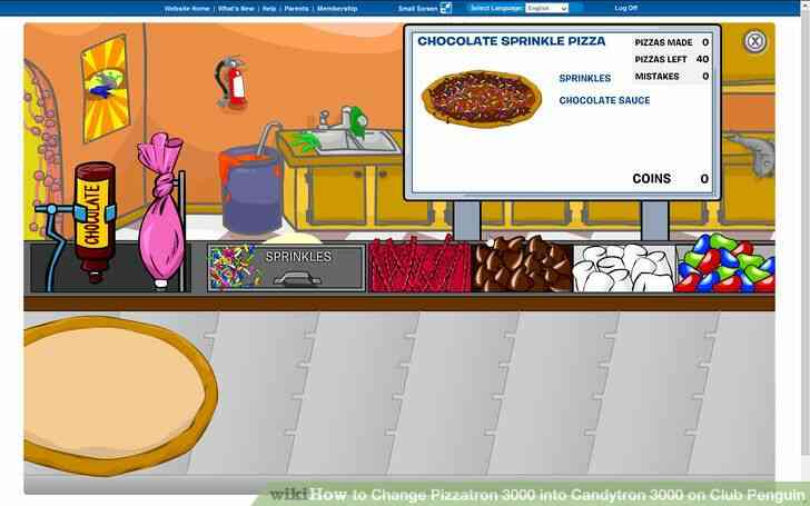 Imagen titulada Cambio de Pizzatron 3000 en Candytron 3000 en Club Penguin Paso 5