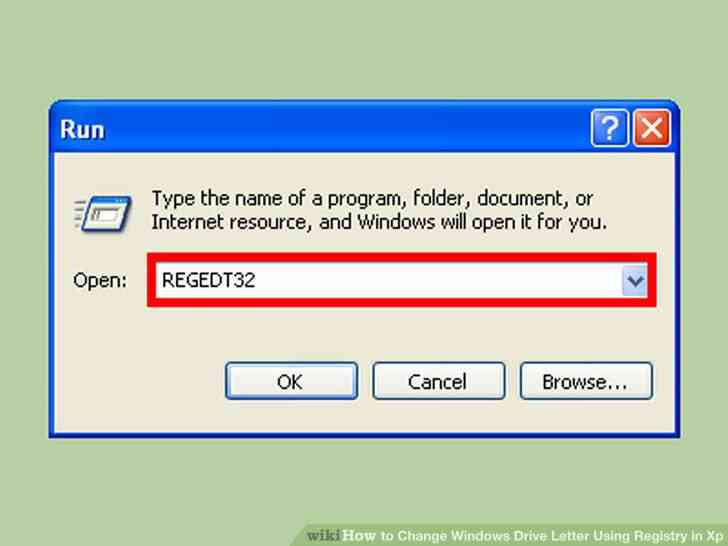 Imagen titulada Cambiar la Letra de Unidad de Windows Utilizando el Registro en Xp Paso 2