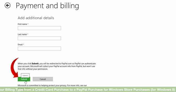 Imagen titulada Cambiar Su Tipo de Facturación de una Compra con Tarjeta de Crédito para una Compra PayPal para las Compras de la Tienda de Windows (Windows 8) Paso 6