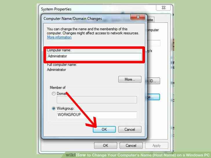 Imagen titulada Cambiar el Nombre de Su Equipo(Nombre de Host) en Windows PC Paso 6
