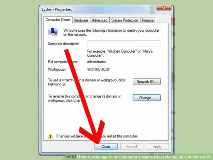 Imagen titulada Cambiar el Nombre de Su Equipo(Nombre de Host) en Windows PC Paso 8