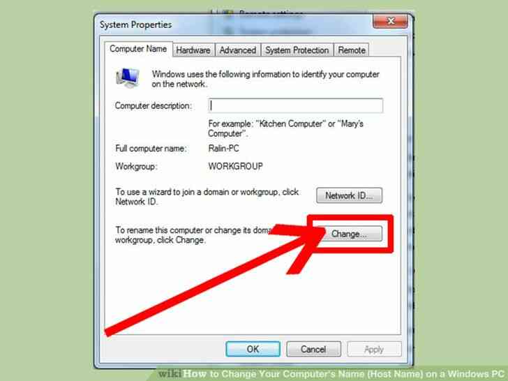 Imagen titulada Cambiar el Nombre de Su Equipo(Nombre de Host) en Windows PC Paso 4
