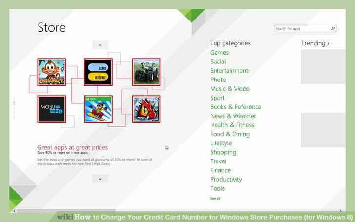 Imagen titulada Cambiar Su Número de Tarjeta de Crédito para las Compras de la Tienda de Windows (Windows 8) Paso 1