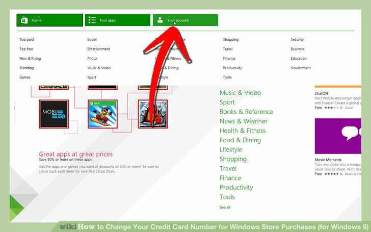 Imagen titulada Cambiar Su Número de Tarjeta de Crédito para las Compras de la Tienda de Windows (Windows 8) Paso 2