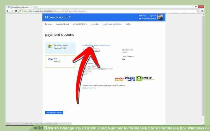 Imagen titulada Cambiar Su Número de Tarjeta de Crédito para las Compras de la Tienda de Windows (Windows 8) Paso 12
